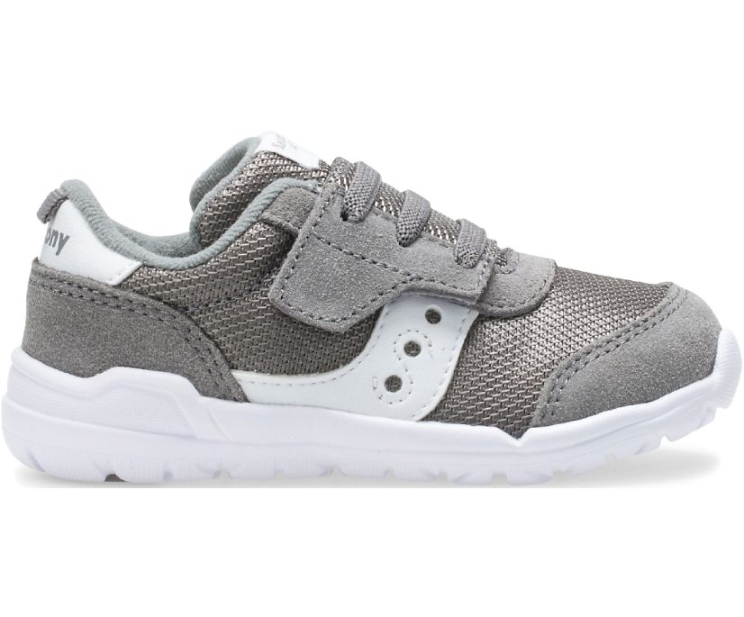 Kids' Saucony Jazz Riff Sneakers Grey / White | Singapore 733TCEV